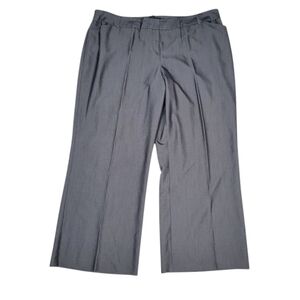 Ashley Stewart Grey Wide Leg Dress Pants Women's Size 24 Flawed Workwear Office